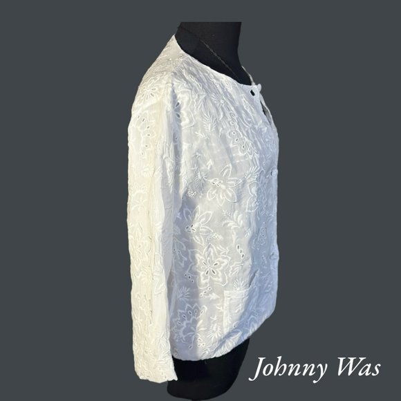 ABFAB! Johnny Was Valerie Jacket (Reversible) In White (SZ XS) (NWT) - Picture 4 of 12
